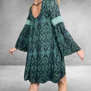 Sun & Shadow Boho Bell Sleeve Dress